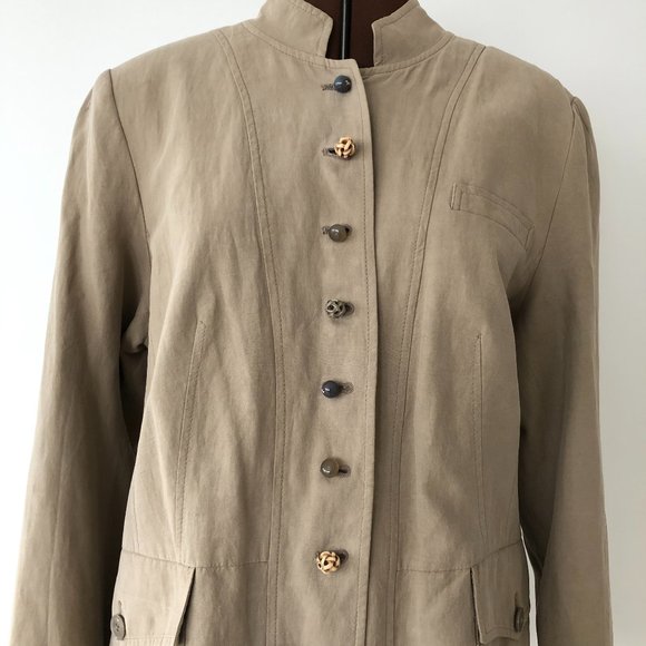 Silk/Linen Casual Jacket - Picture 3 of 14